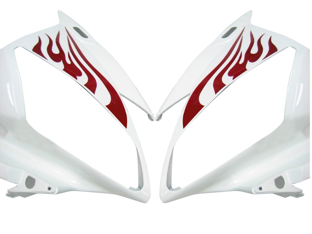 2006-2007 Yamaha YZF-R6 Fairings White & Red Flame R6 Racing Generic