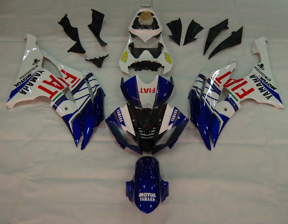 2008-2016 Yamaha YZF-R6 Blanc Bleu No.46 FIAT R6 Racing Carénages Amotopart Carénages des douanes