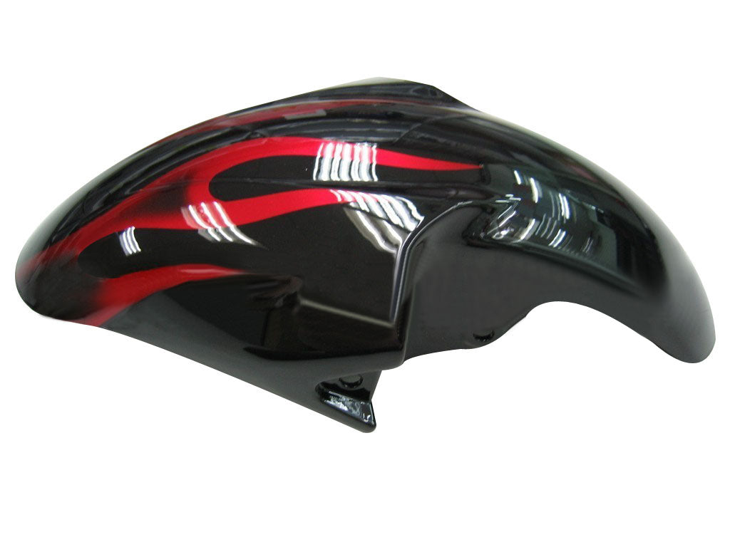 1998-2002 Yamaha YZF-R6 Black & Red Flame Racing Fairings Generic