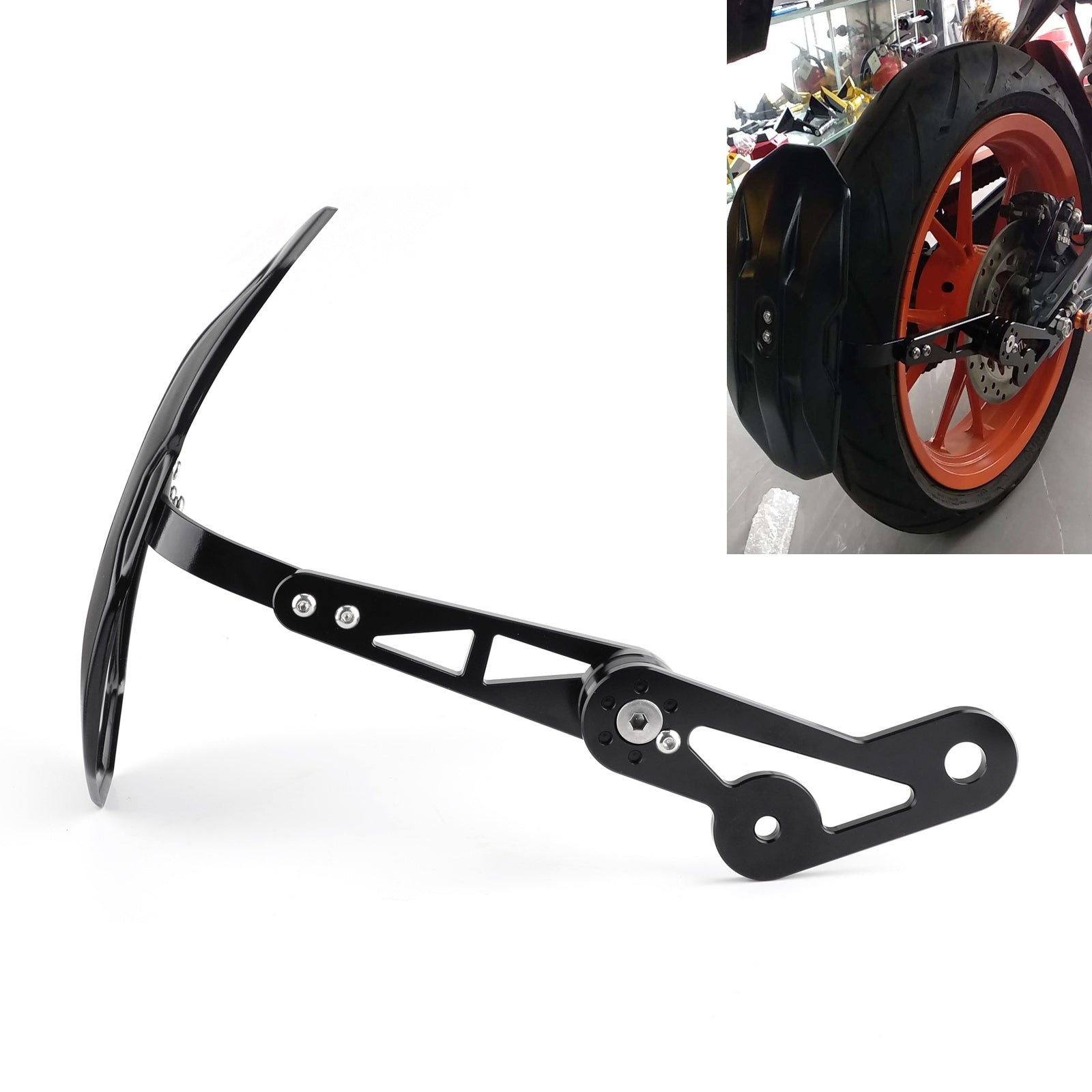 Universal Motorcycle Rear Fender Mudguard For Honda Yamaha Suzuki Ducati Aprilia Generic