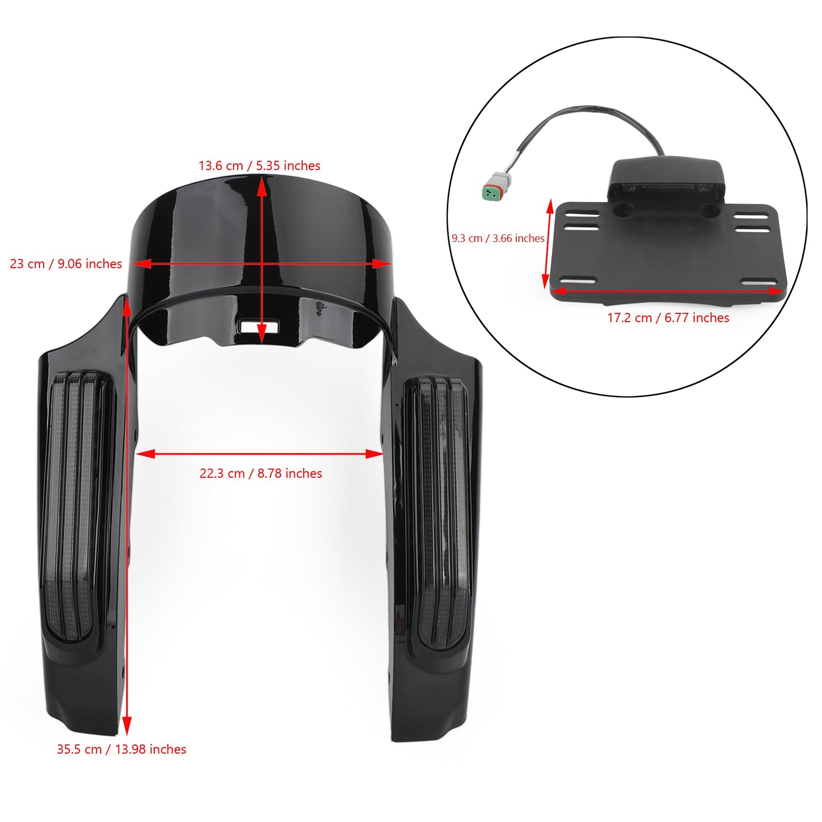 2014-2018 Road King FLHR LED-achterspatbordlicht