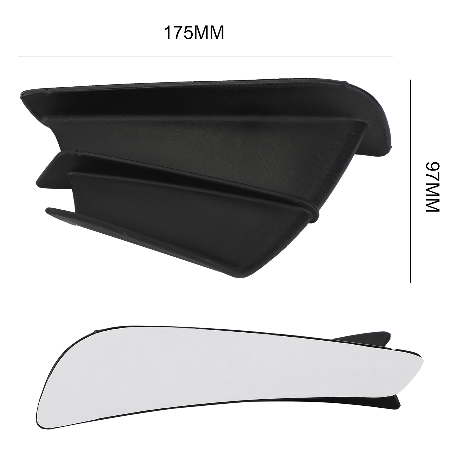 Black Side Winglet Wind Fin Spoiler Trim Cover For Honda Cbr650R Cbr500R Cb1000R Generic