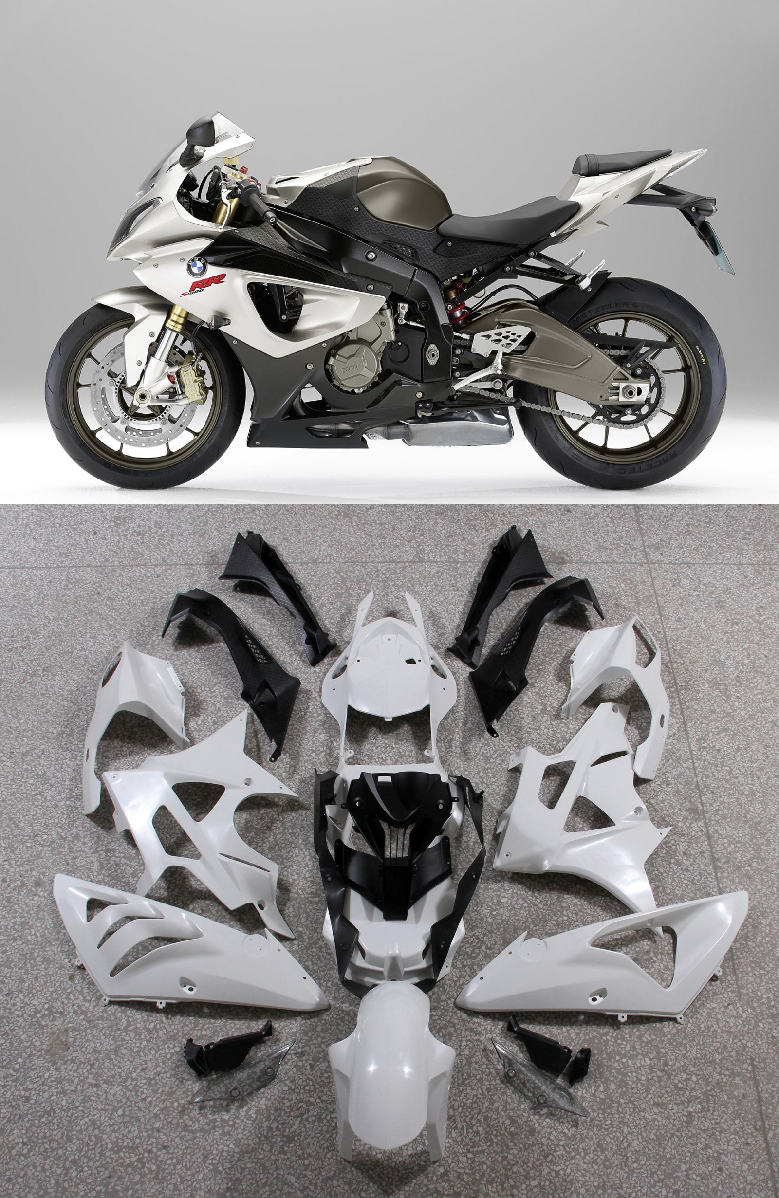 2009-2014 BMW S1000RR Karosseribekledning ABS sprøytestøping 4# Generisk