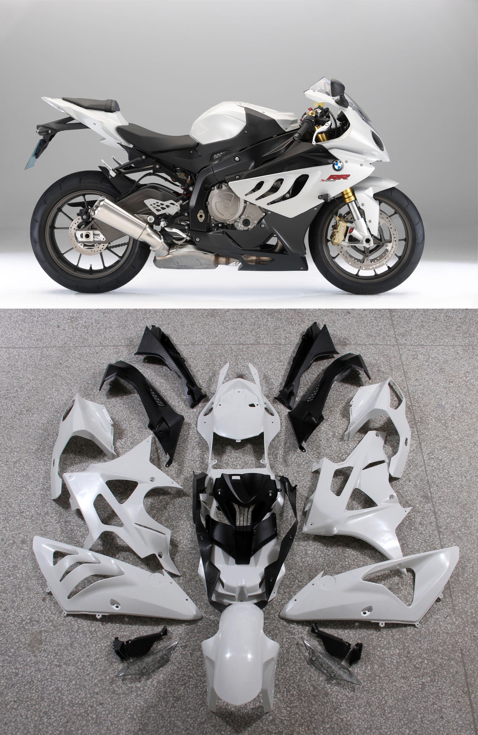 2009-2014 BMW S1000RR Karosseribekledning ABS sprøytestøping 7# Generisk