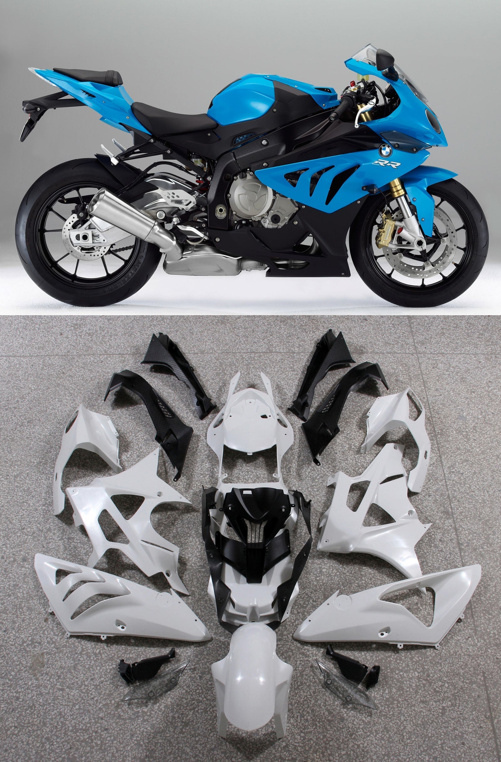 2009-2014 BMW S1000RR Karosseribekledning ABS sprøytestøping 9# Generisk