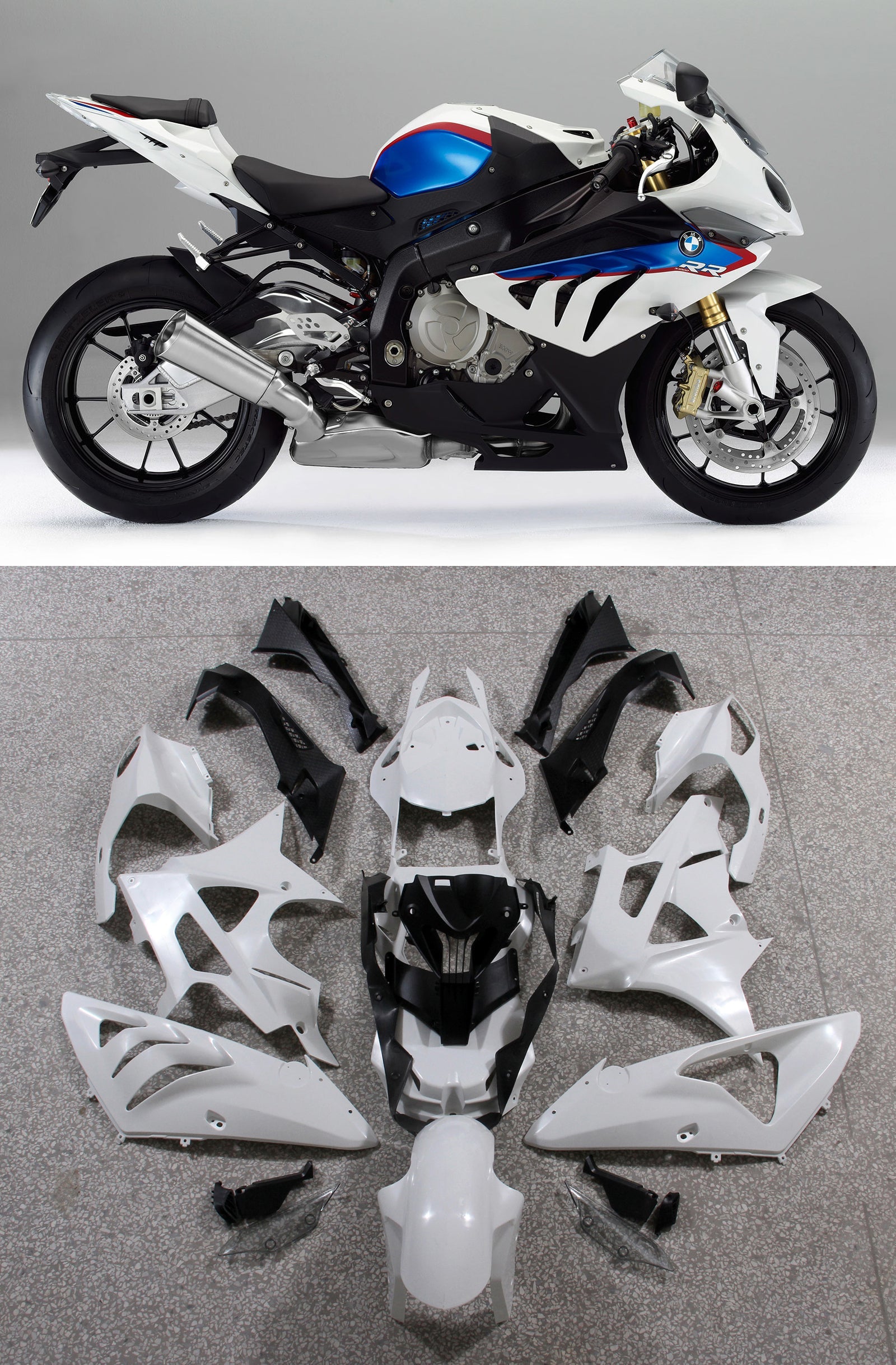 2009-2014 BMW S1000RR Kit de carenado Carrocería Plástico ABS