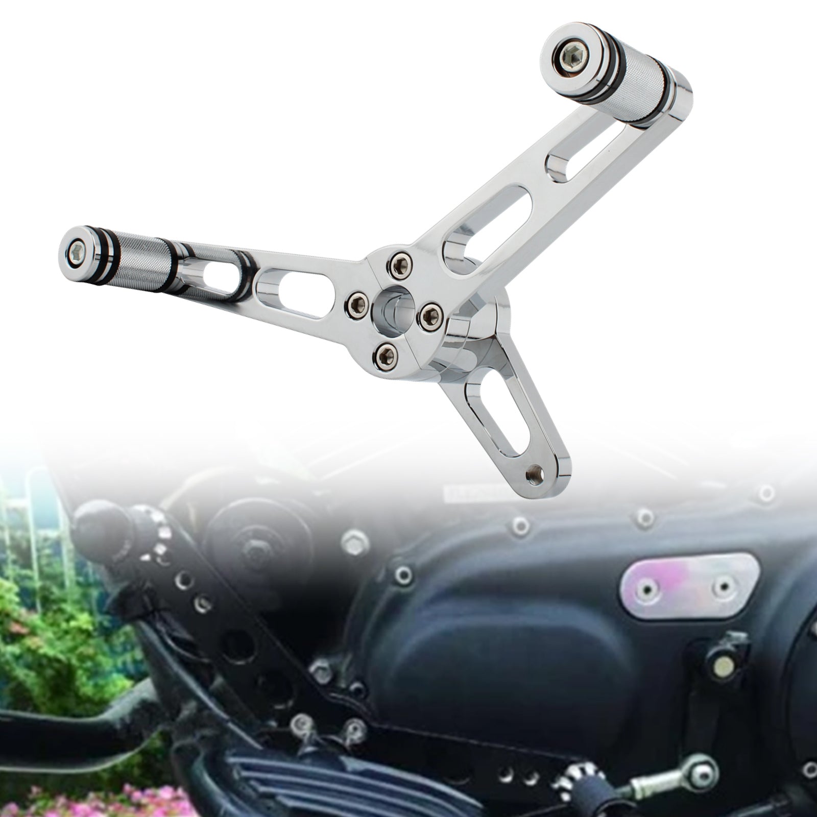 Motorcycle Pedal With Gearshift Lever Chrome A Fit For Sportster 883 1200 04-07