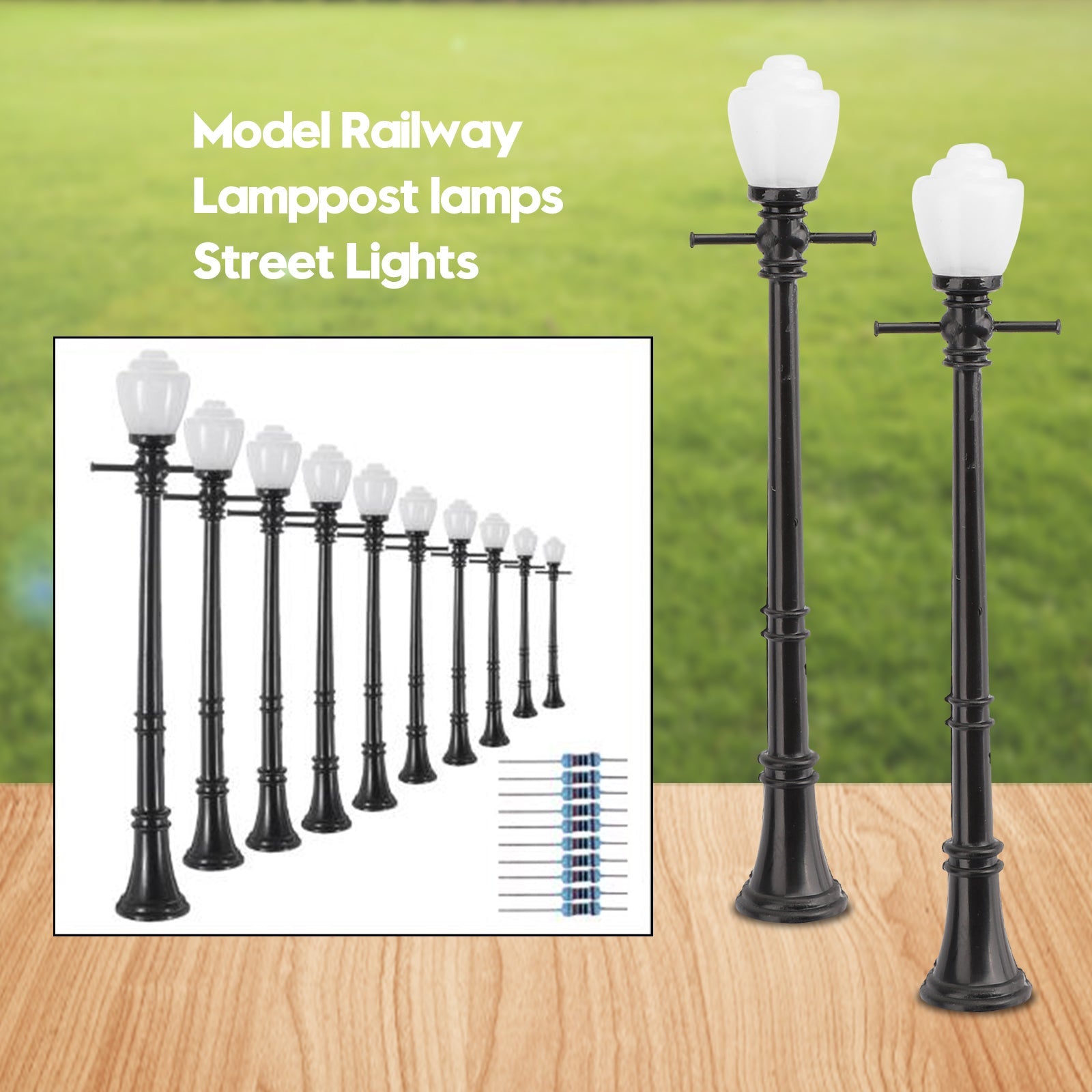 5/10pcs LCX04 Model Railway Lamppost lamps Street Lights O Scale LEDs