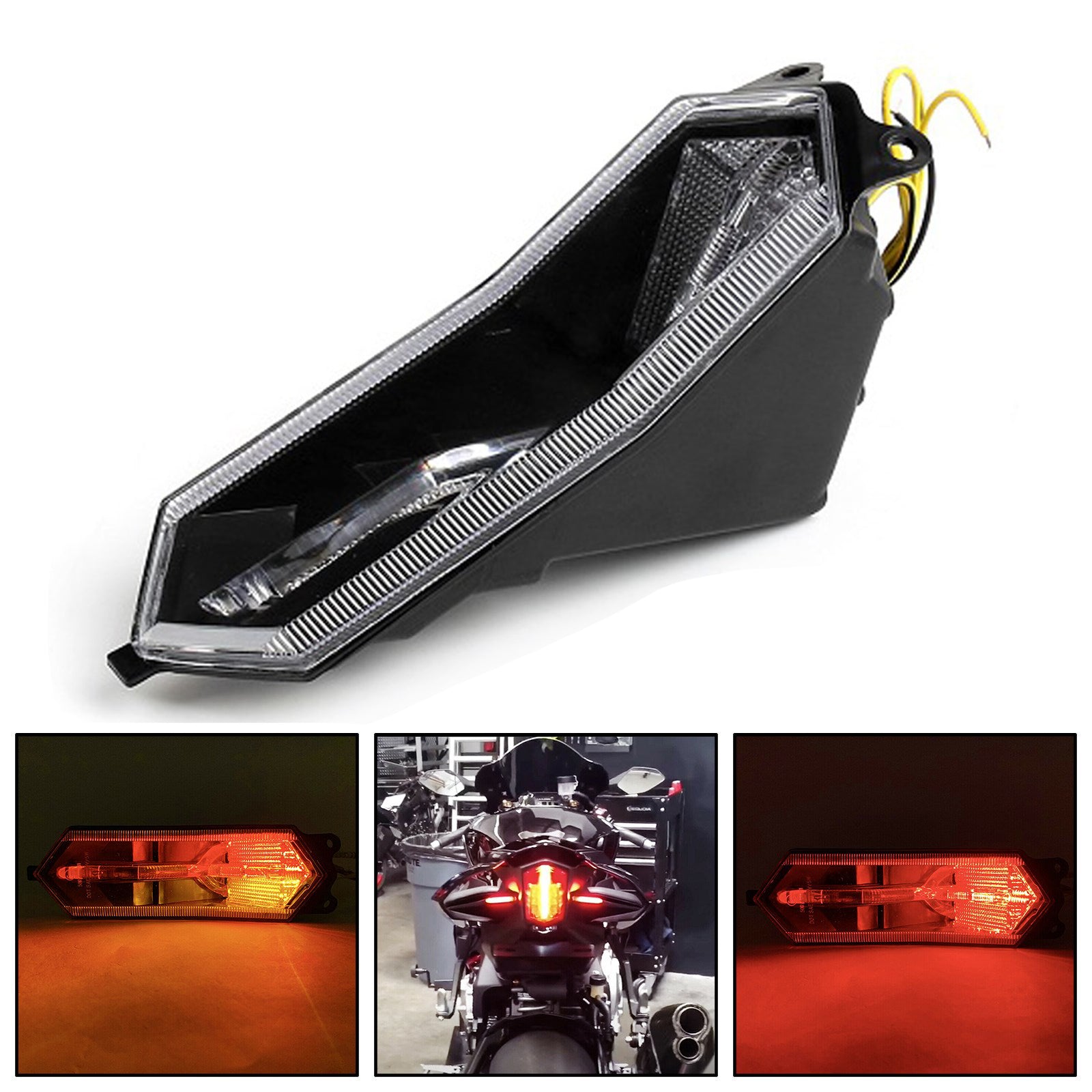 Feu arrière clignotants intégrés pour Yamaha YZF R6 R1 R1S R7 2015-2022 générique