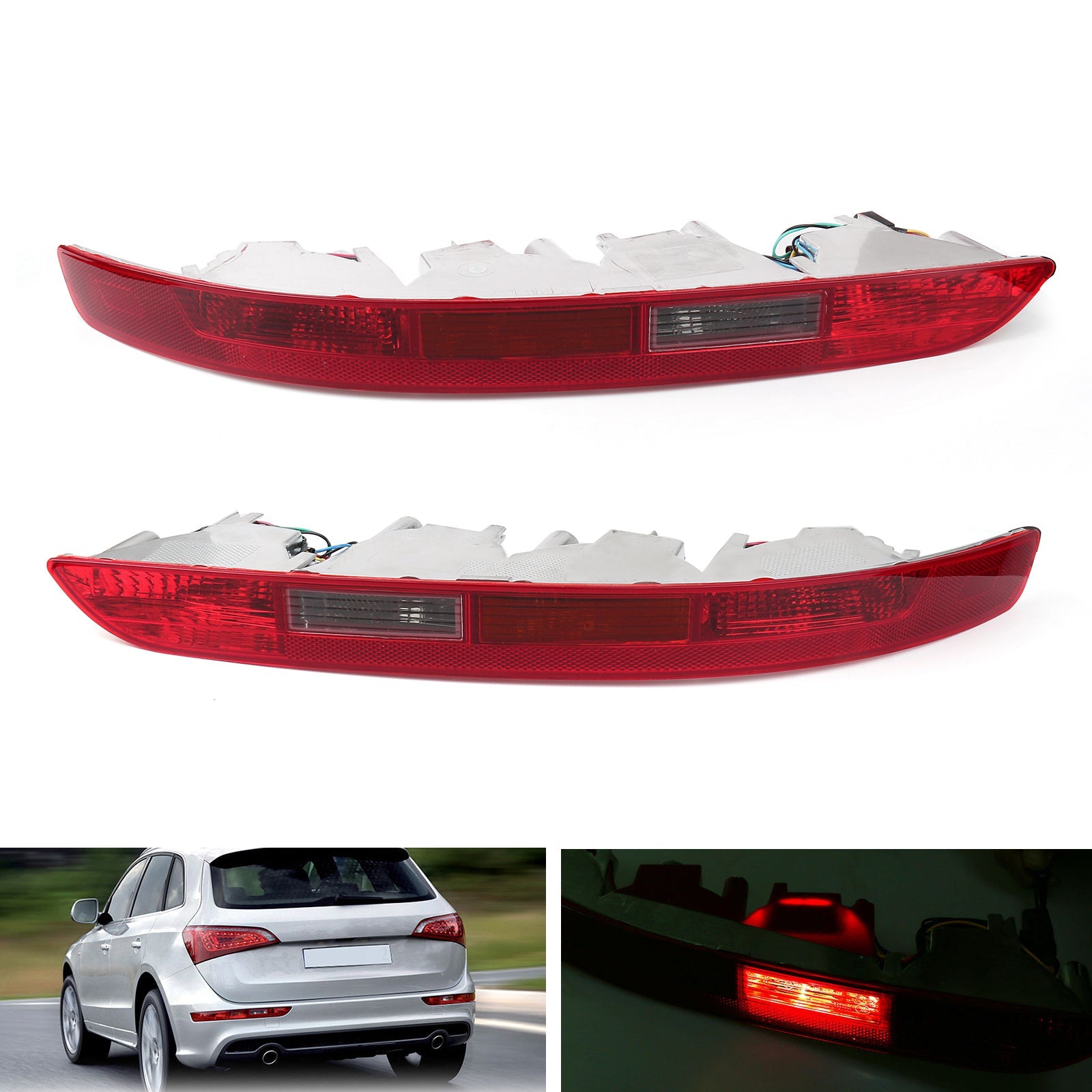 Left/Right Lower Tail light Lamp Rear Reverse Bumper Light For Audi Q5 (2009-2015)