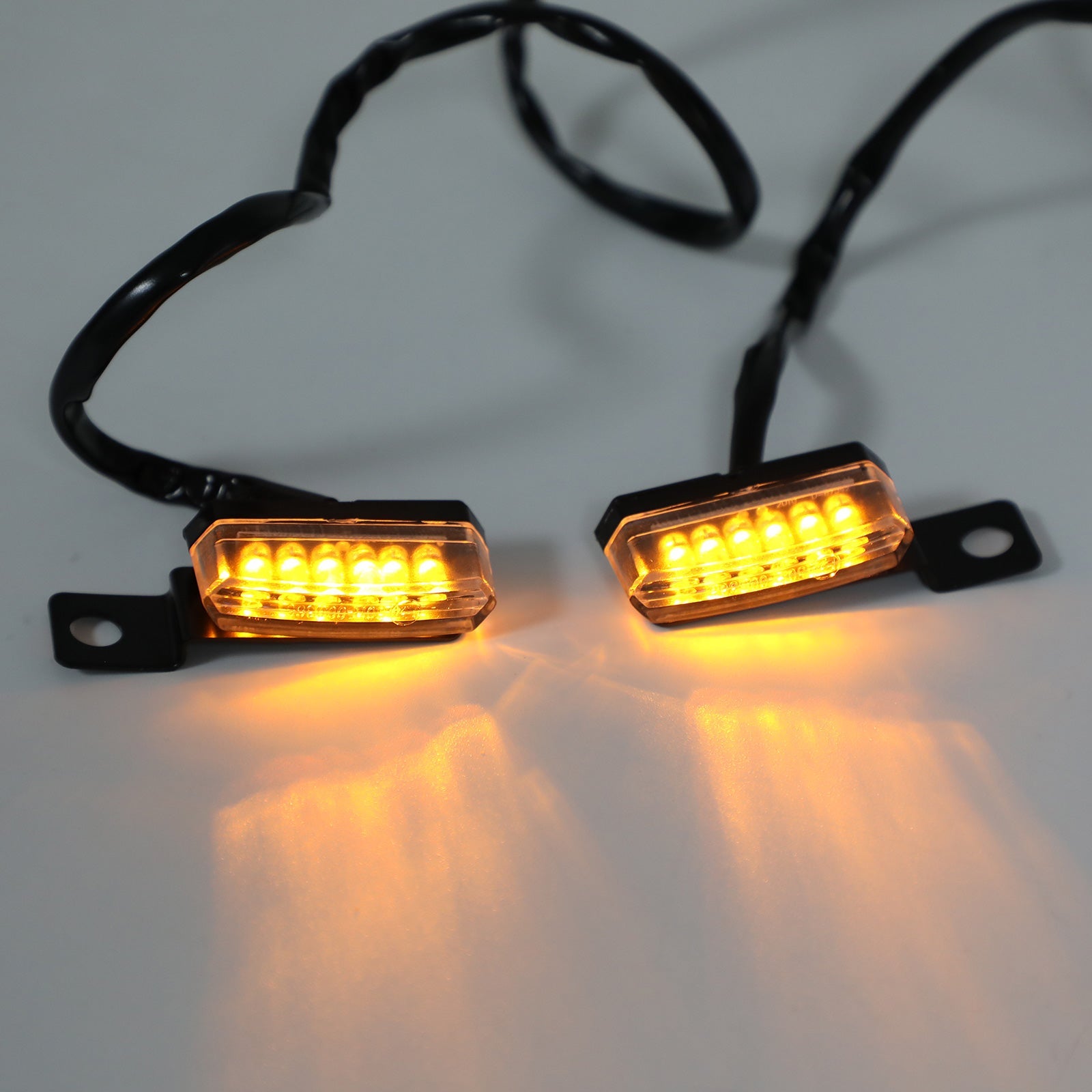 Clignotant avant LED universel pour motos, 1 paire, voyant lumineux générique