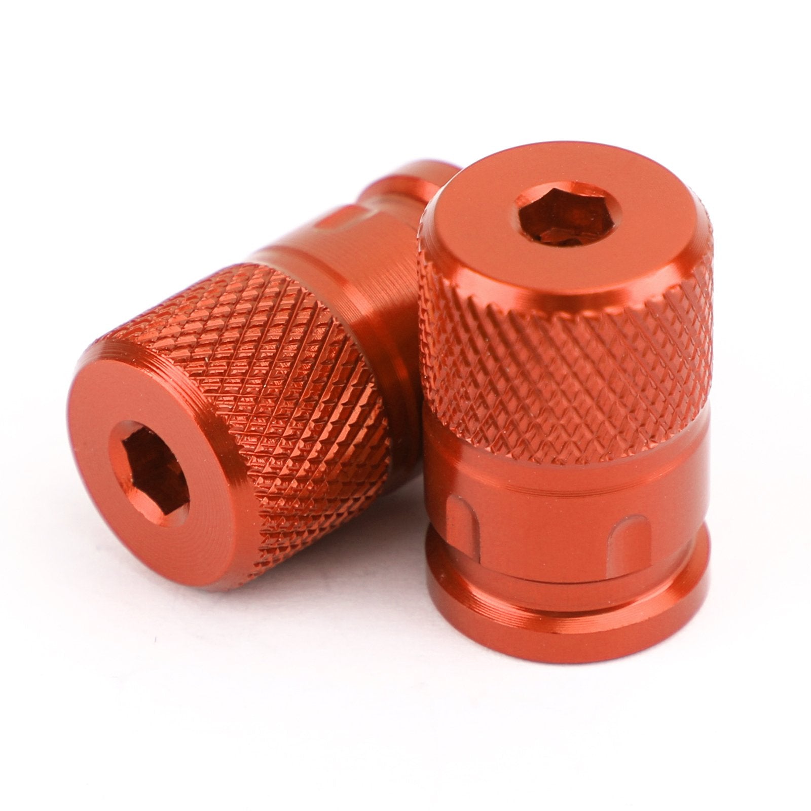 Pair CNC Billet Anti-Thief Tire Valve Stem Caps For Car Truck Bike Motorcycle