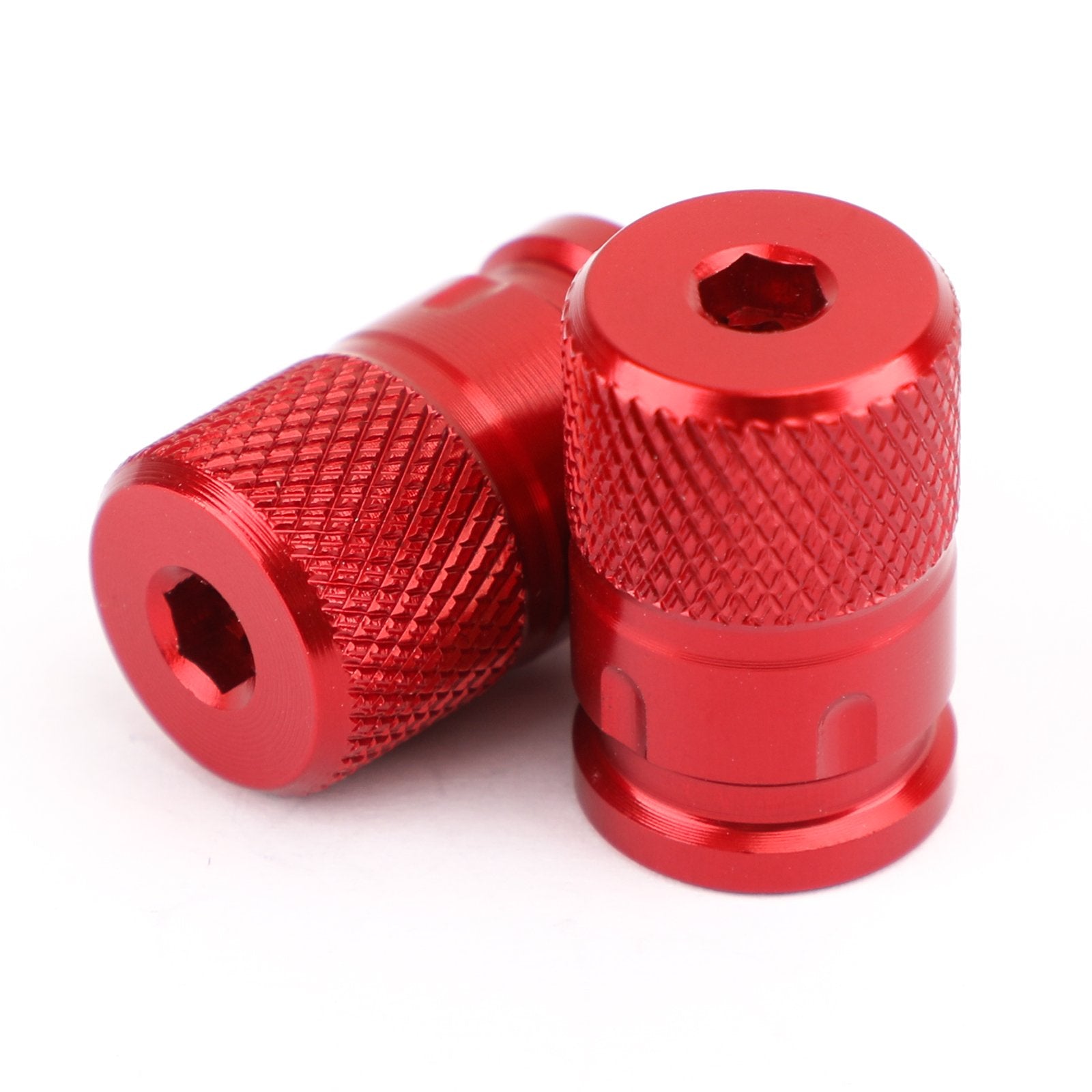 Pair CNC Billet Anti-Thief Tire Valve Stem Caps For Car Truck Bike Motorcycle