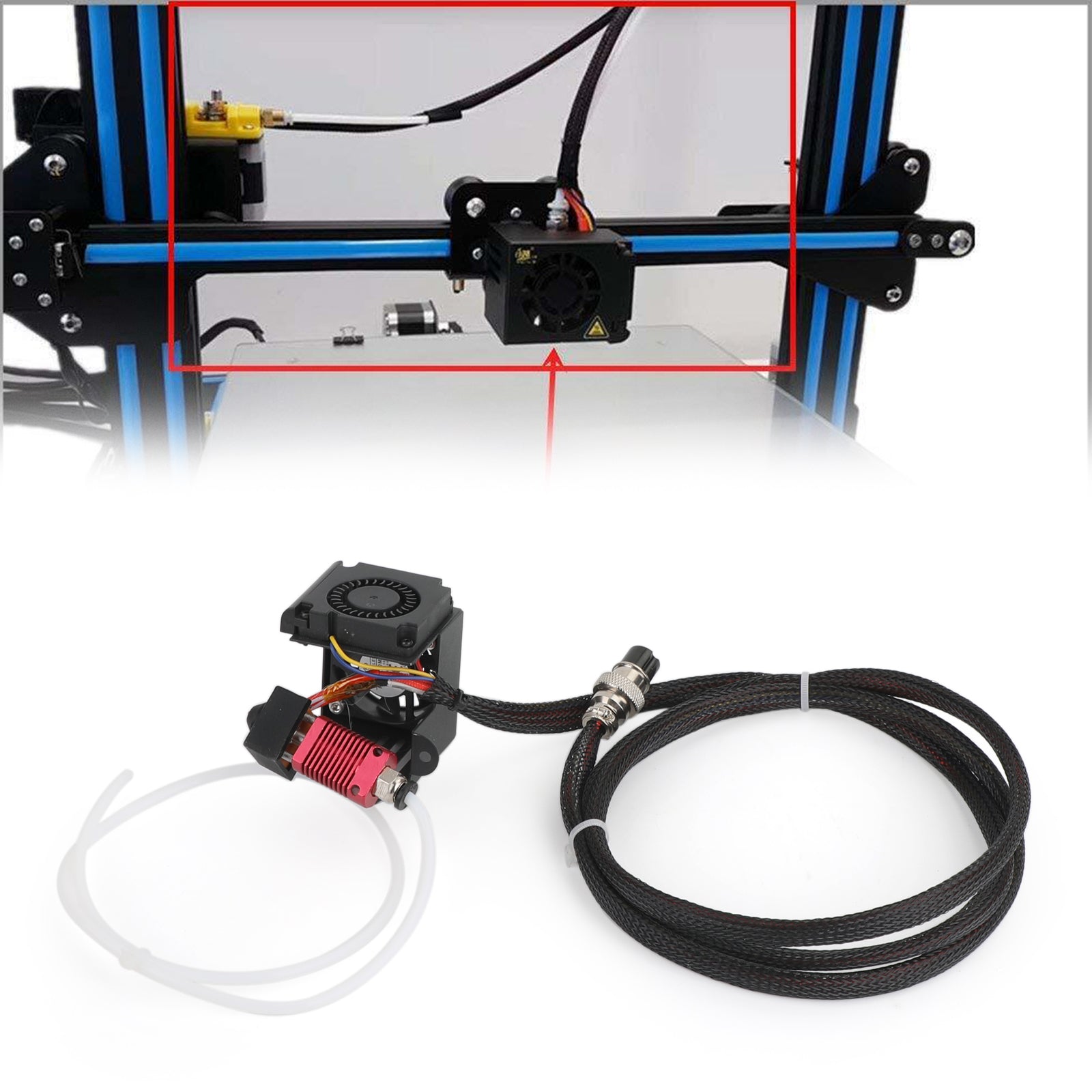 Volledig geassembleerde extruderkits met ventilatoren Cover Air Connections Nozzle Kits voor CR-10 S5 500 * 500 * 500 mm