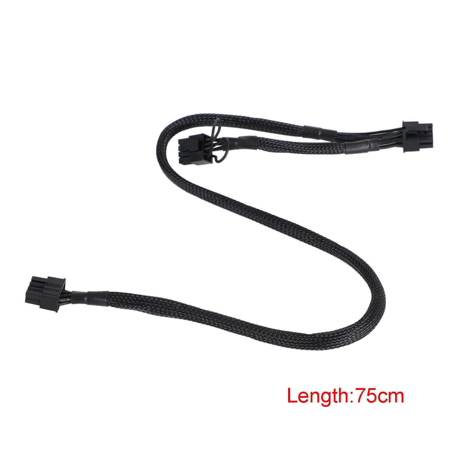 PCIE 6 Pin Male to 8 (6+2) Pin Dual Male GPU Power Cable Splitter 18AWG 50cm