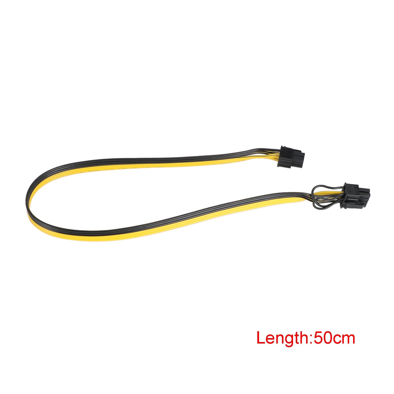 PCIE 6 Pin Male to 8 (6+2) Pin Dual Male GPU Power Cable Splitter 18AWG 50cm