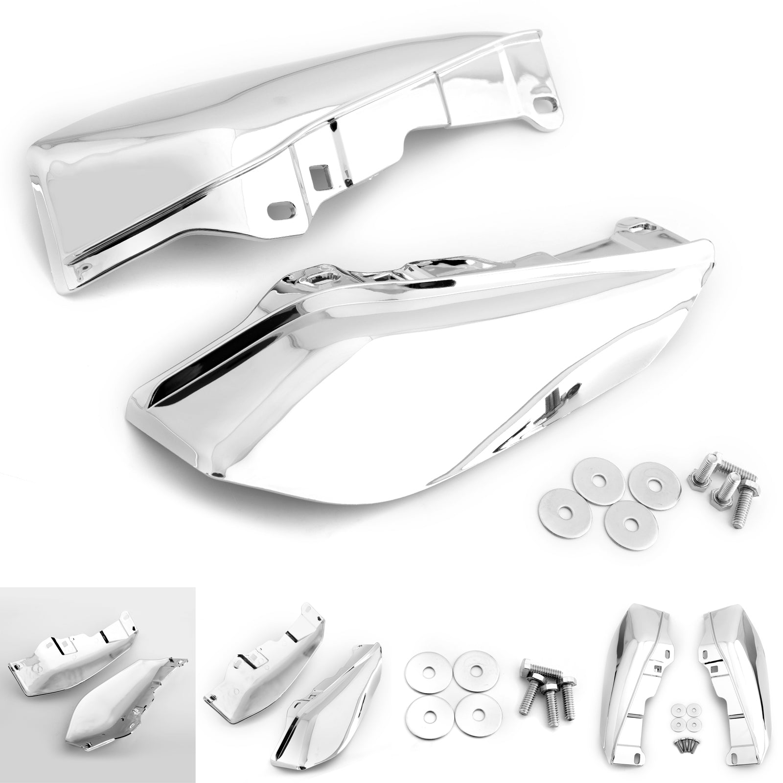 Bouclier d'accents de garniture de déflecteur de chaleur d'air au milieu du cadre pour Harley Touring Street Glide, 2 couleurs génériques