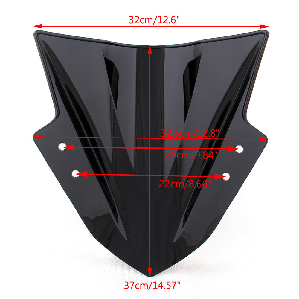 Voorruit Voorruit Double Bubble Voor Kawasaki Ninja 300 EX300 2013-2017 Generiek