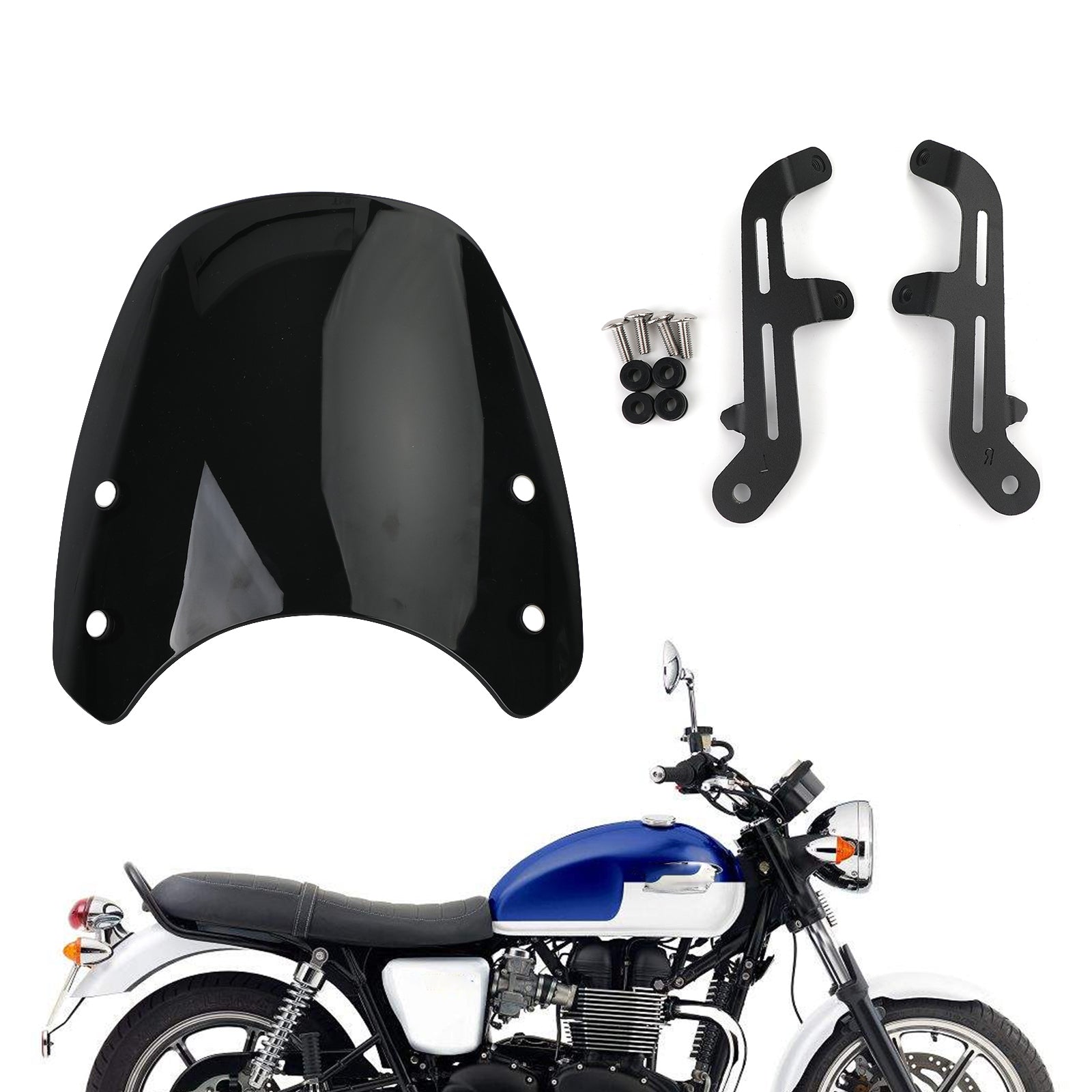 ABS Plastic Motor Windshield WindScreen for Triumph Bonneville T100 T120 Generic