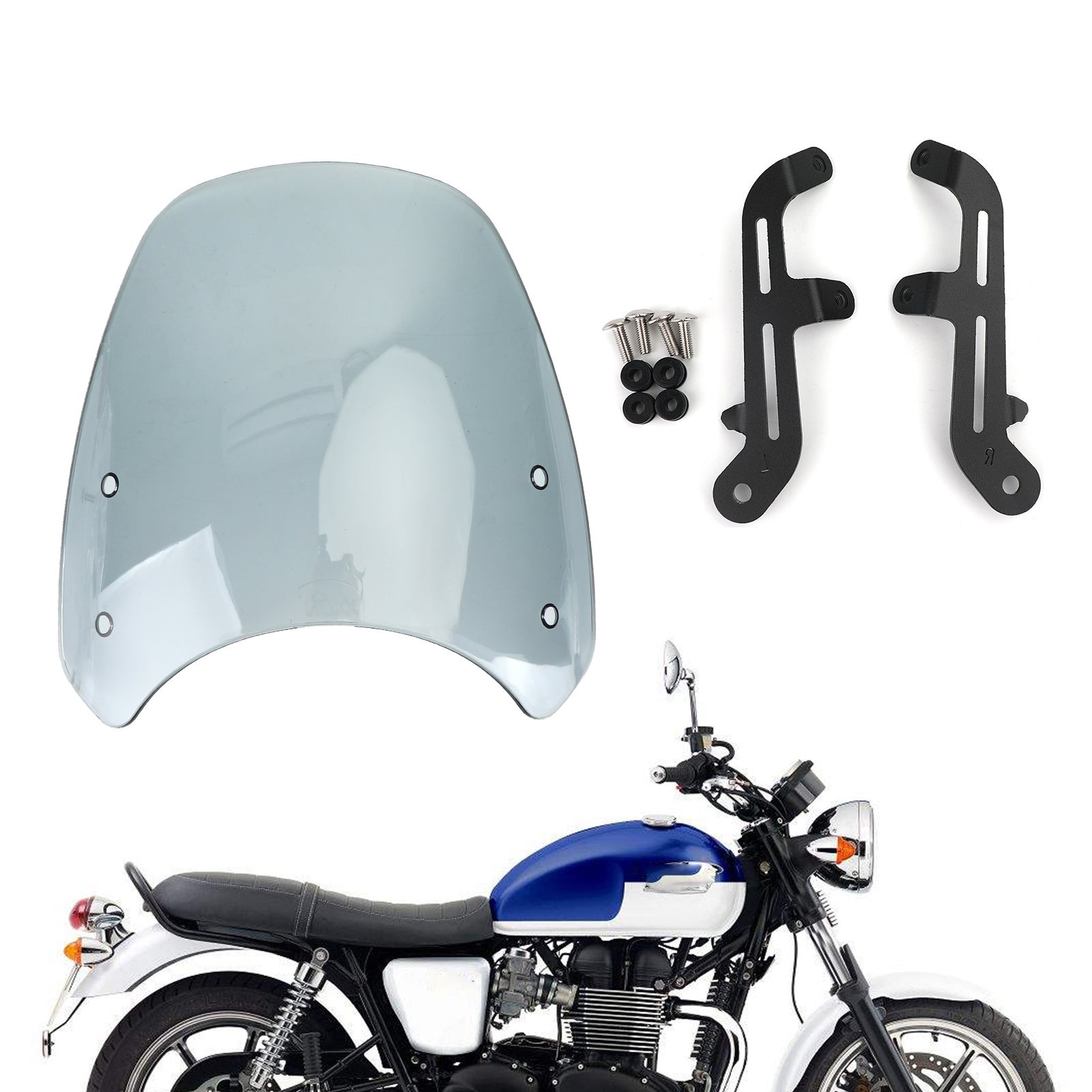 ABS kunststof motorvoorruit voorruit voor Triumph Bonneville T100 T120 Generiek