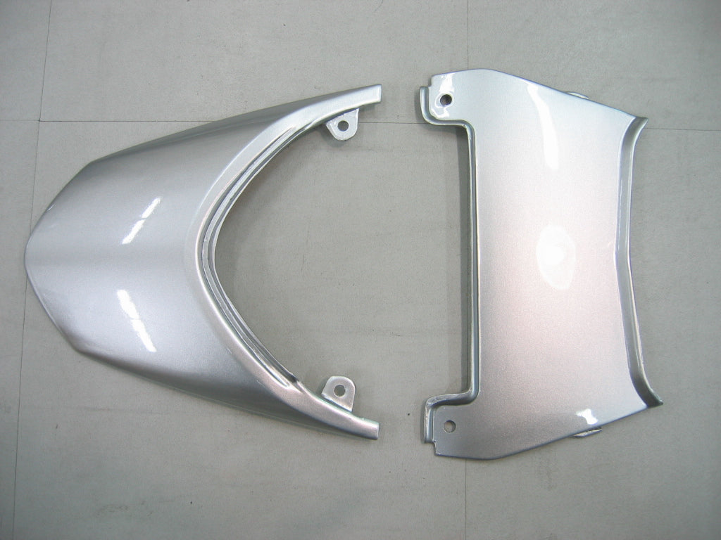 2004-2005 Kawasaki ZX 10R Silver Black Racing Fairings Generic