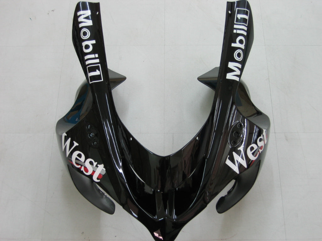 2004-2005 Kawasaki ZX 10R zwart wit West Racing stroomlijnkappen algemeen