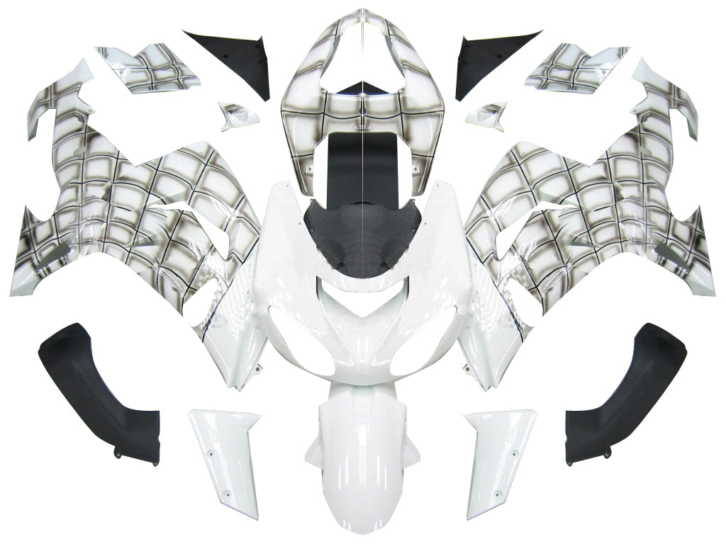 2006-2007 Kawasaki ZX 10R witte Spiderman Racing stroomlijnkappen algemeen