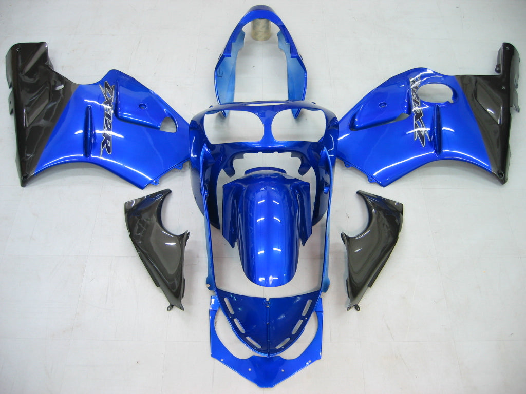 2000-2001 Ninja ZX12R Blue & Black Bodywork Fairing ABS Injection Molded Plastics Set 2# Generic