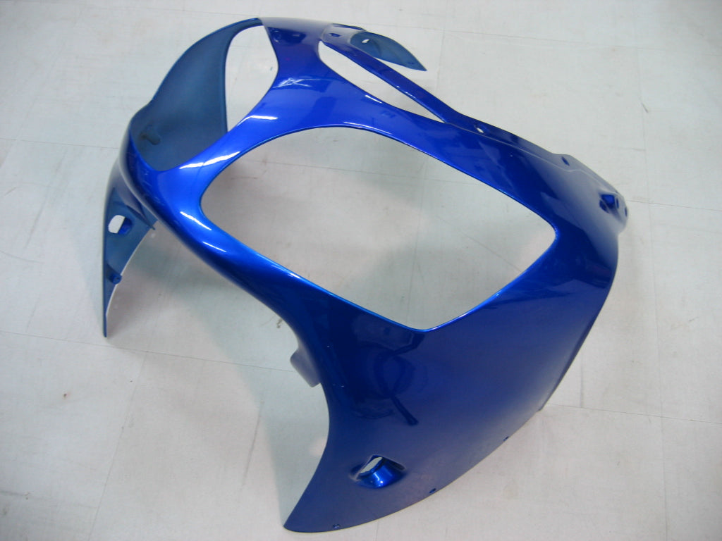 2000-2001 Ninja ZX12R Blue & Black Bodywork Fairing ABS Injection Molded Plastics Set 2# Generic