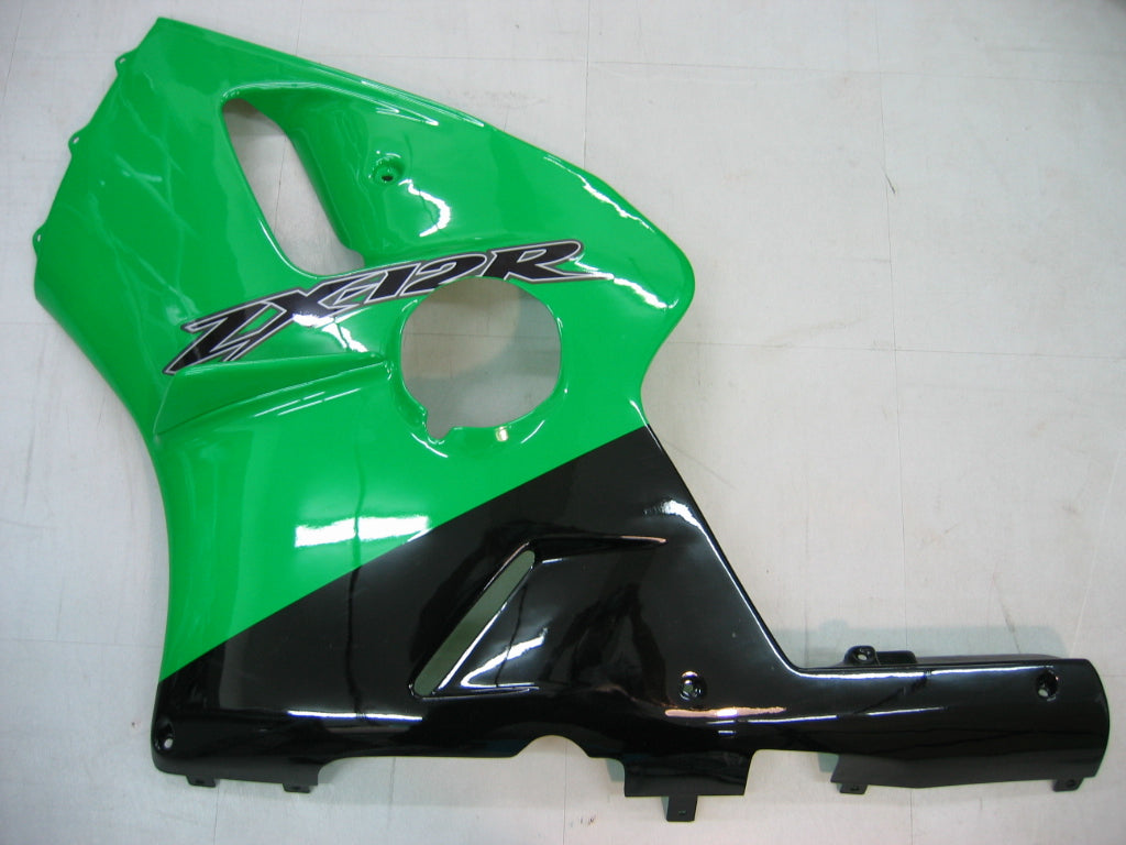 2000-2001 Ninja ZX12R Green & Black Bodywork Fairing ABS Injection Molded Plastics Set 3# Generic