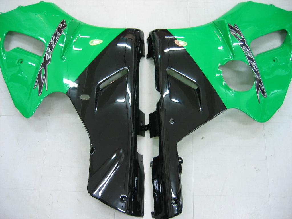 2000-2001 Ninja ZX12R Green & Black Bodywork Fairing ABS Injection Molded Plastics Set 3# Generic