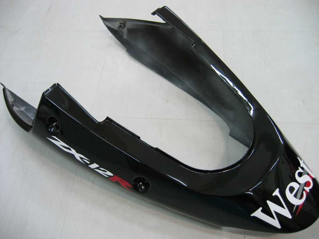 2000-2001 Kawasaki ZX12R Amotopart Fairings Black White West Racing