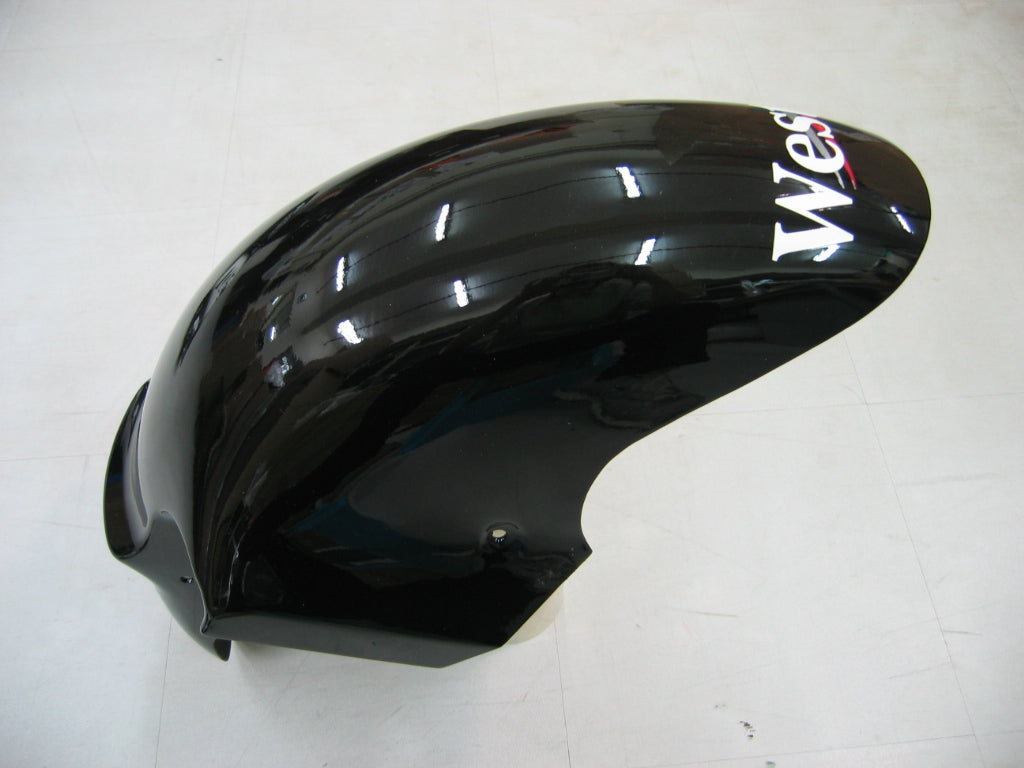 2000-2001 Kawasaki ZX12R Amotopart Fairings Black White West Racing