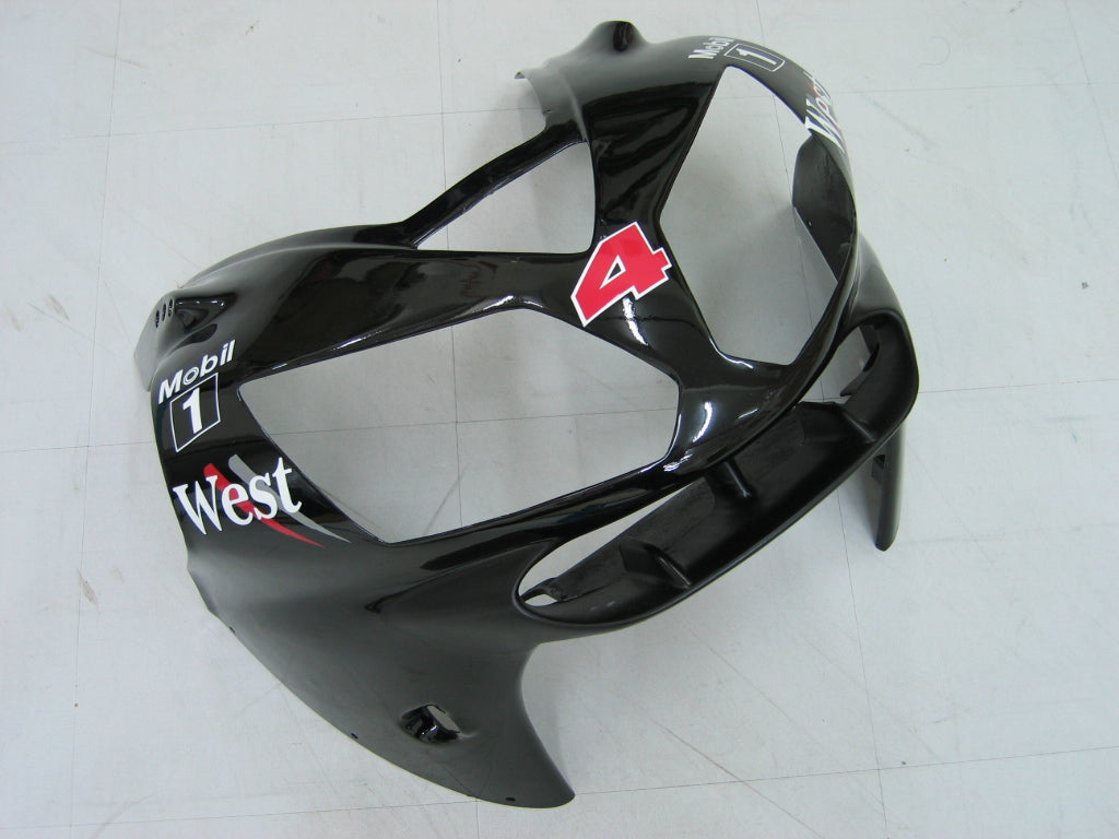 2002-2005 Ninja ZX12R Black White West Karosseri Fairing ABS Sprøytestøpt plastsett 3# Generisk