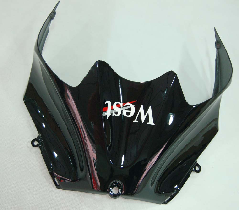 2006-2011 Ninja ZX14R Black White West Bodywork Fairing ABS Injection Molded Plastics Set 3# Generic