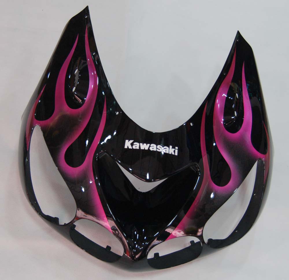 2006-2011 Ninja ZX14R Black & Purple Bodywork Fairing ABS Injection Molded Plastics Set 4# Generic