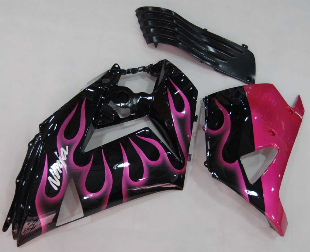 2006-2011 Ninja ZX14R Black & Purple Bodywork Fairing ABS Injection Molded Plastics Set 4# Generic