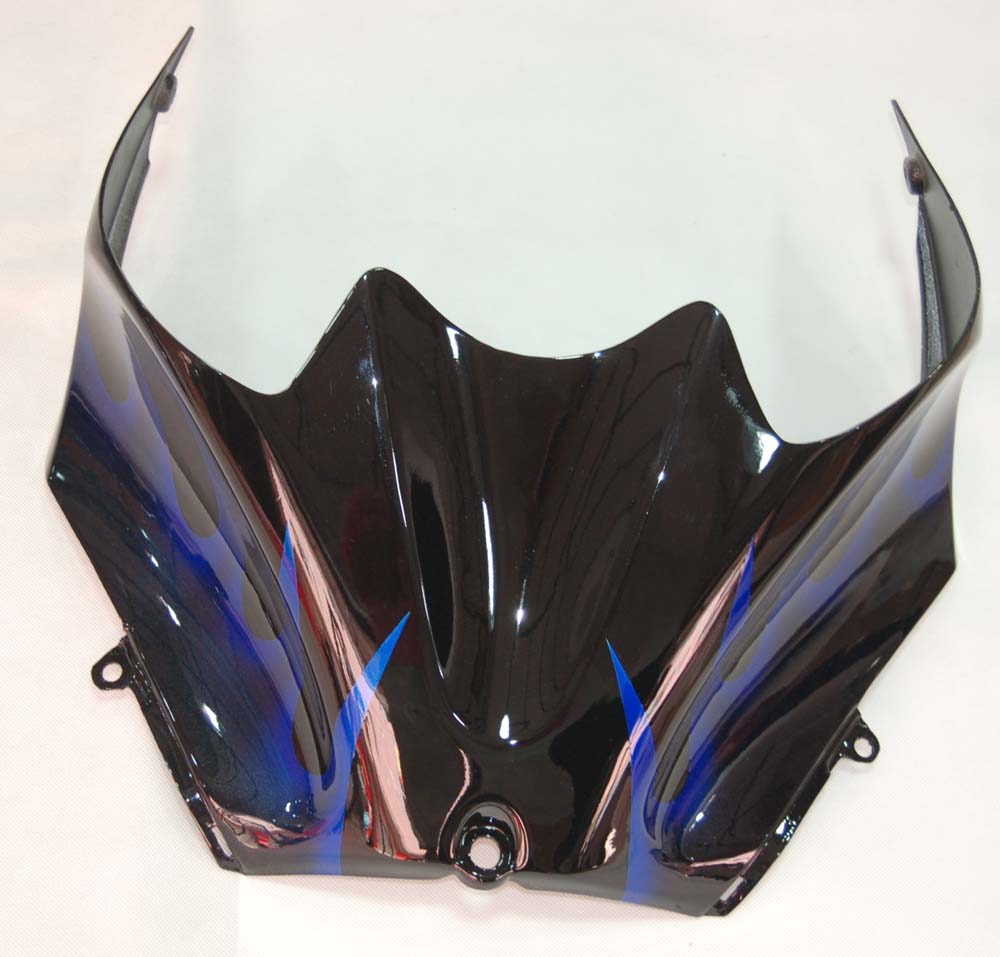 2006-2011 Ninja ZX14R Carénage de carrosserie flamme noire et bleue ABS plastiques moulés par injection ensemble 5# générique