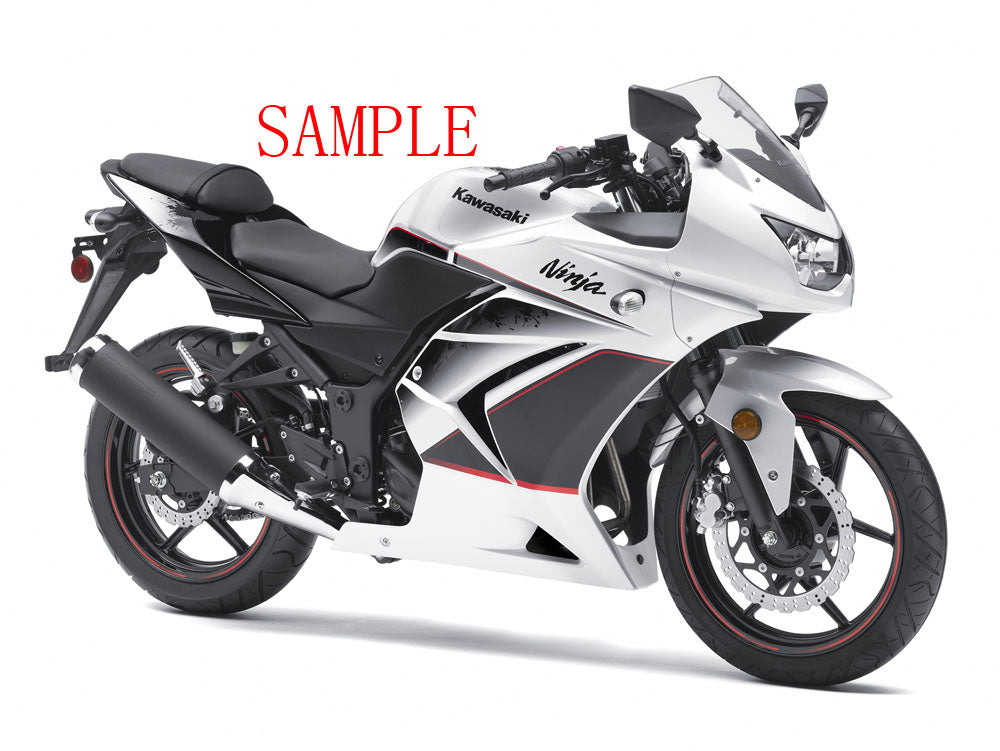 2008-2012 Kawasaki ZX250R EX250 Carénages Blanc Noir Ninja ZX250 Racing Générique