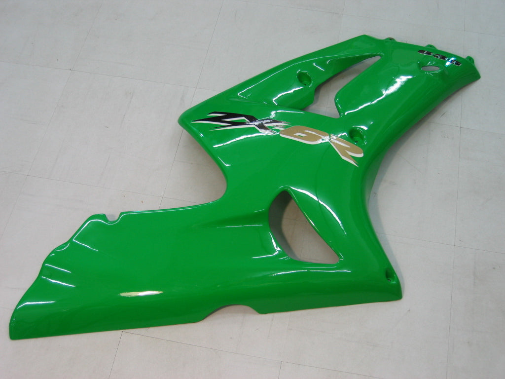 2003-2004 Kawasaki ZX6R 636 Fairings Green Ninja Racing Generic