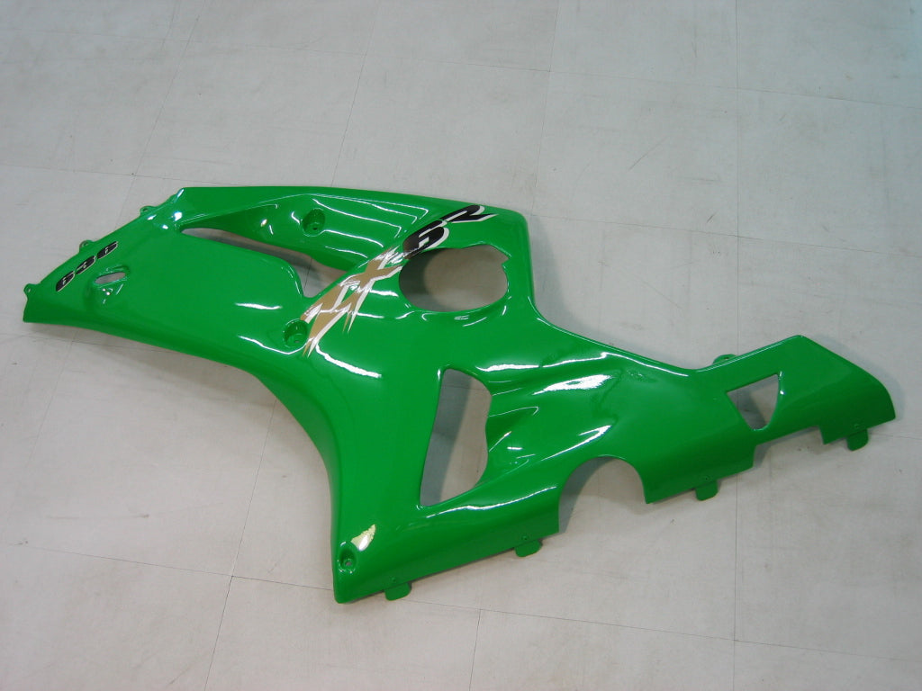 2003-2004 Kawasaki ZX6R 636 Fairings Green Ninja Racing Generic