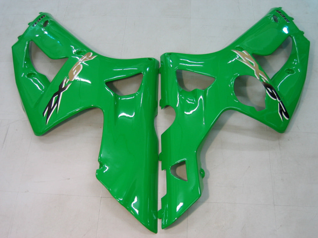 2003-2004 Kawasaki ZX6R 636 Fairings Green Ninja Racing Generic