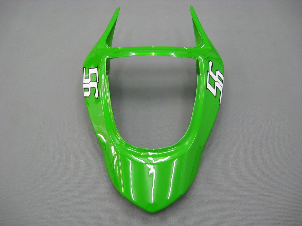 2003-2004 Kawasaki ZX6R 636 Fairings Green Black No.56 ELF Racing Generic