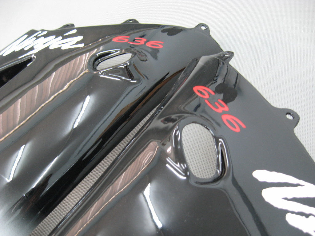 2003-2004 Kawasaki ZX6R 636 Fairings Black West Ninja Racing Generic