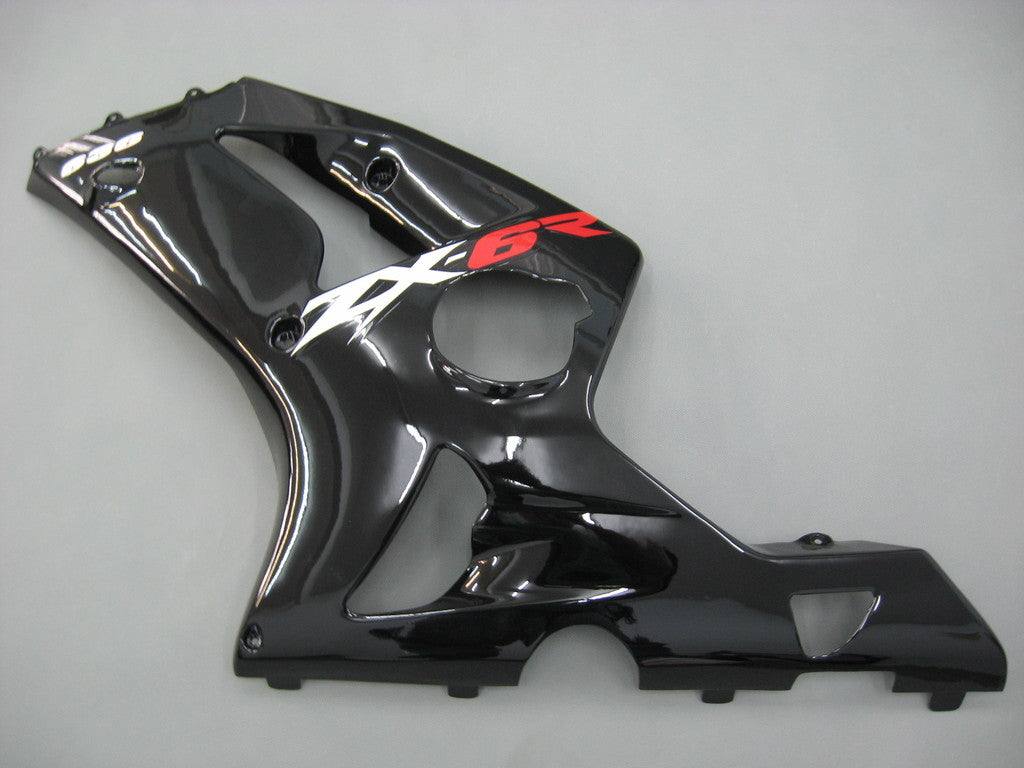 2003-2004 Kawasaki ZX6R 636 Fairings Black Ninja Racing Generic