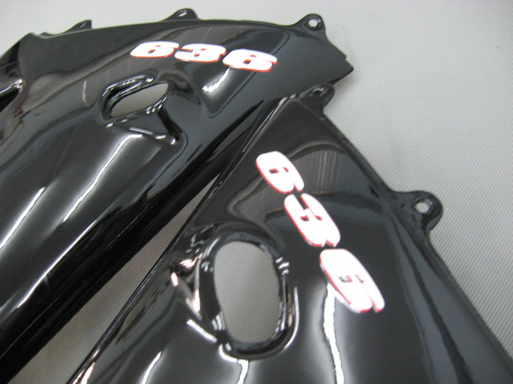 2003-2004 Kawasaki ZX6R 636 Fairings Black Ninja Racing Generic