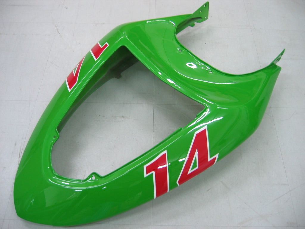 2005-2006 Kawasaki ZX6R 636 stroomlijnkappen groen zwart nr. 14 ZX6R Racing algemeen