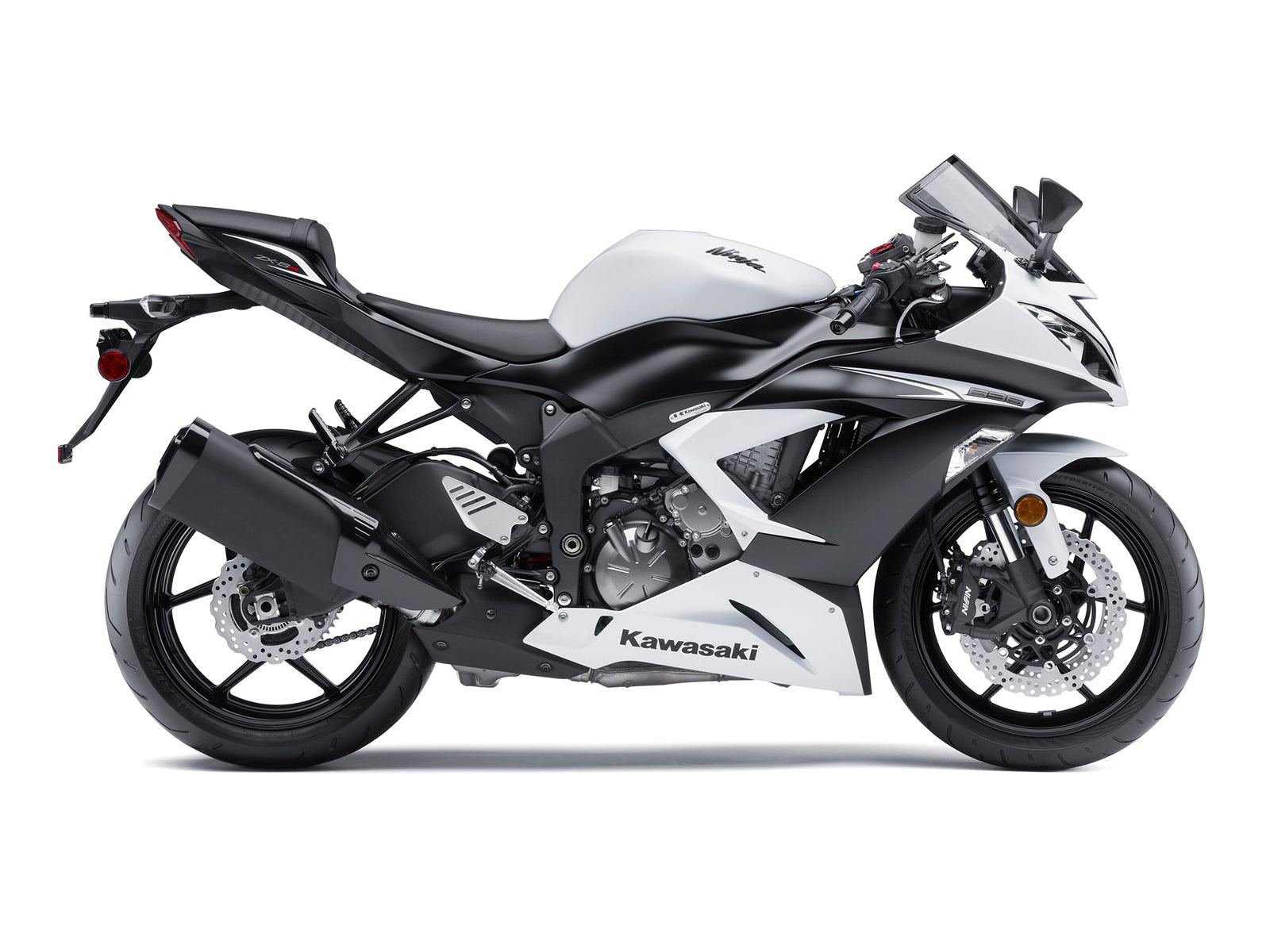 2013-2018 Kawasaki ZX6R kuip wit en zwart