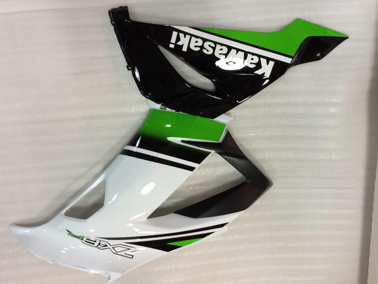 2013-2018 Kawasaki ZX6R 636 Plastics Green White Ninja Racing Generic