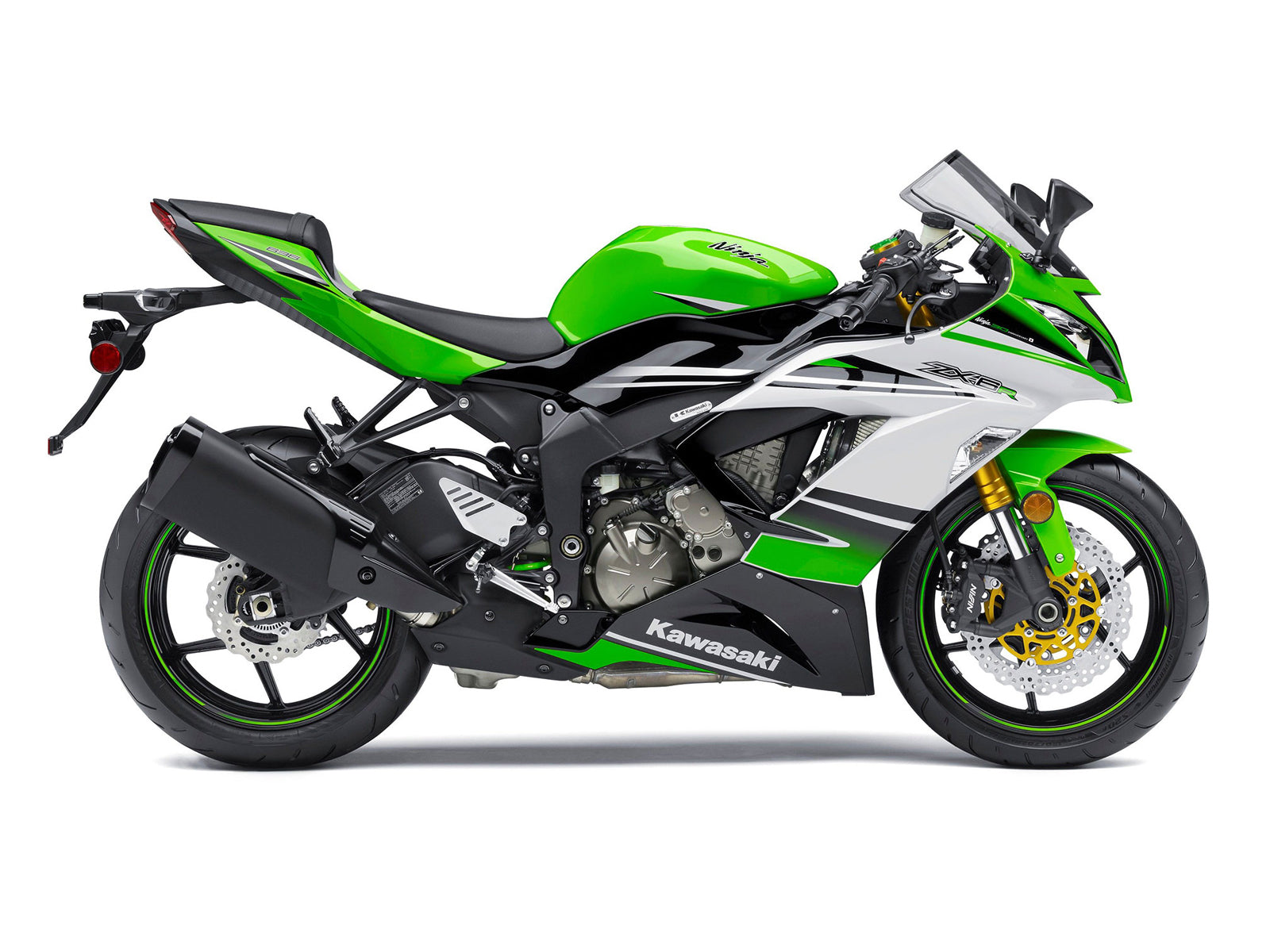 2013-2018 Kawasaki ZX6R 636 Plastics Green White Ninja Racing Generic